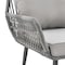 Manhattan Comfort Cannes Rope Wicker 3-Piece Patio Conversation Set with Cushions in Grey OD-CV012-GY - alternate 8